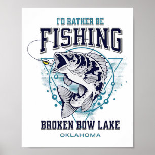 Broken Bow Lake Oklahoma Ich Würde Mich Lieber Fis Poster