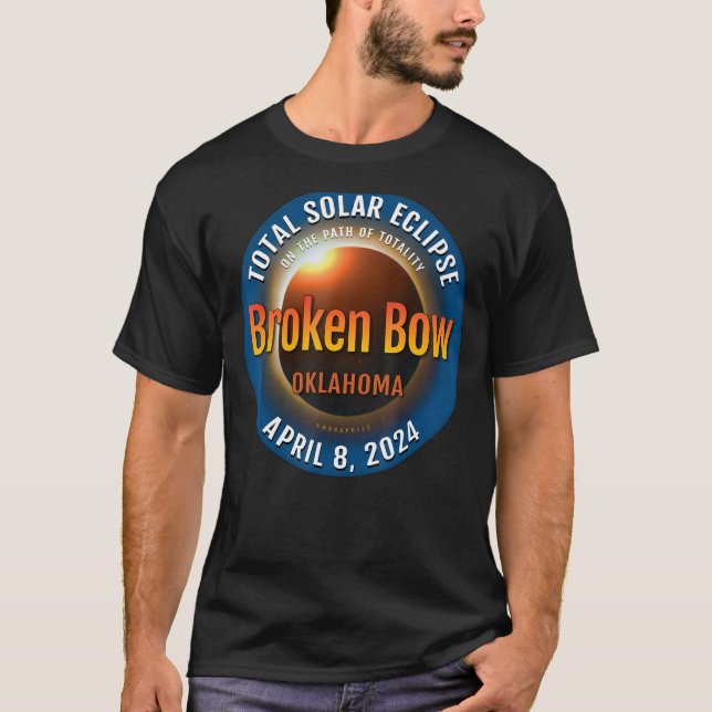 Broken Bow Oklahoma OK Total Solar Eclipse 2024 3 T-Shirt (Vorderseite)