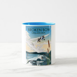 Broken Bow Oklahoma Zweifarbige Tasse