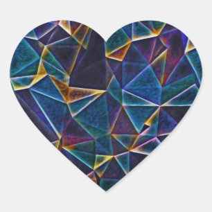 Broken Bubbles Herz-Aufkleber