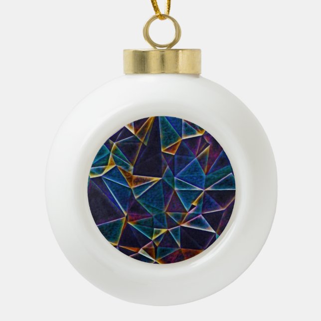 Broken Bubbles Snowflake Pewter Weihnachten Orname Keramik Kugel-Ornament (Vorderseite)