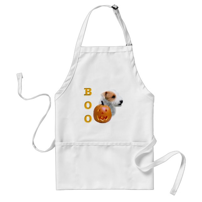 Broken coat Parson Russell Terrier Halloween BOO Schürze (Vorne)