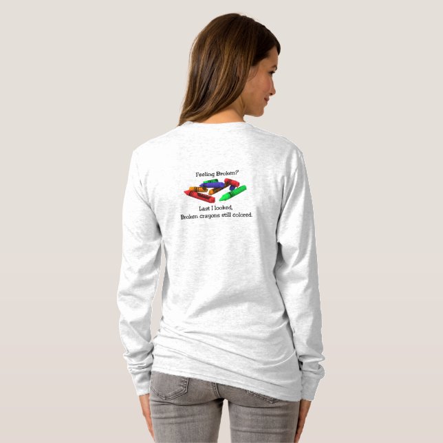 Broken Crayons Women's Basic Long Sleeve T - Shirt (Schwarz voll)