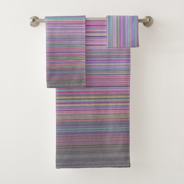 Broken Flachbildschirm TV Regenbogenstreifen Badhandtuch Set (Insitu)