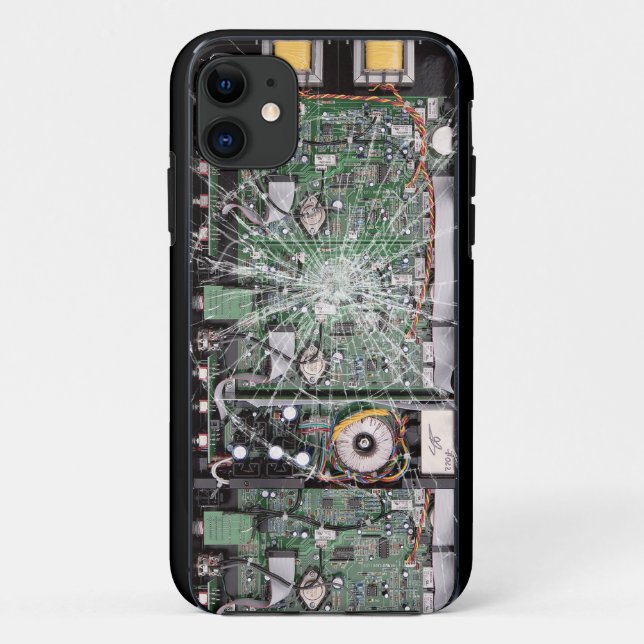 Broken Glass Circuit Board Case-Mate iPhone Hülle (Rückseite)