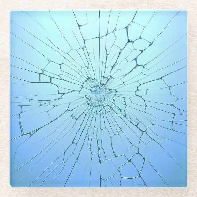broken glass,  glasuntersetzer (Vorderseite)
