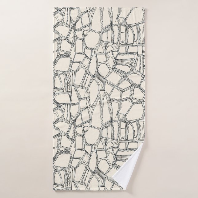 BROKEN Gunmetal in weiß Badehandtuch (Badehandtuch)