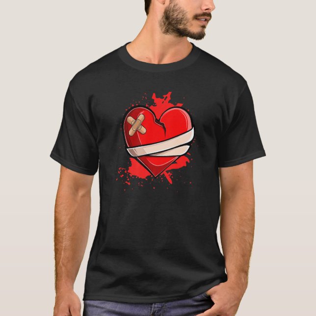 Broken Heart Breakup Divorce Ex Couple T-Shirt (Vorderseite)