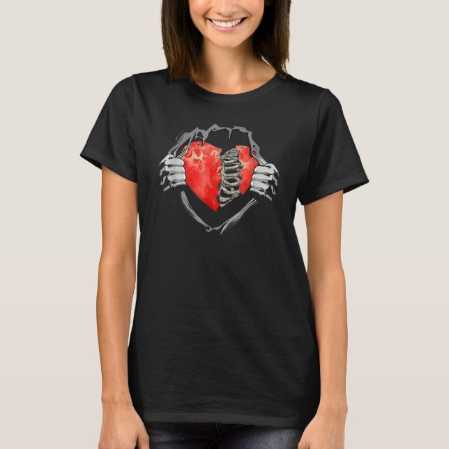 Broken Heart Heartbroken Sad Funny Valentines Day  T-Shirt (Vorderseite)