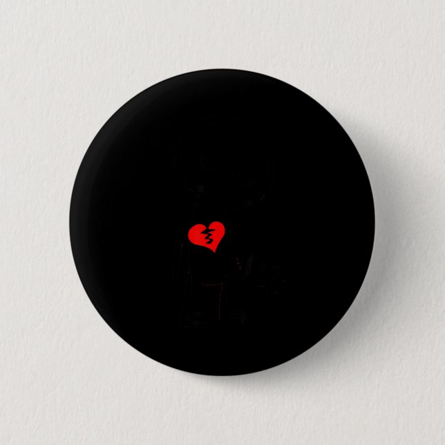 Broken Heart Valentine  Button (Vorderseite)