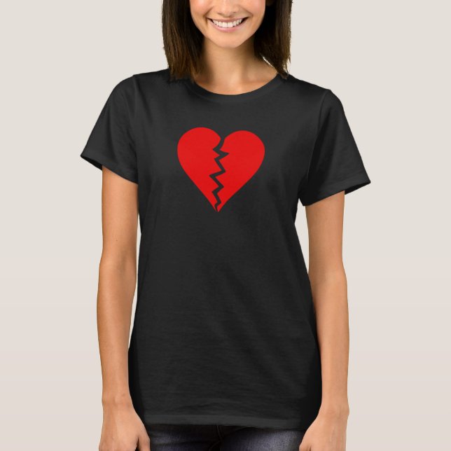 BROKEN HERZ HERZBREAK HERZBROKEN BREAK T-Shirt (Vorderseite)
