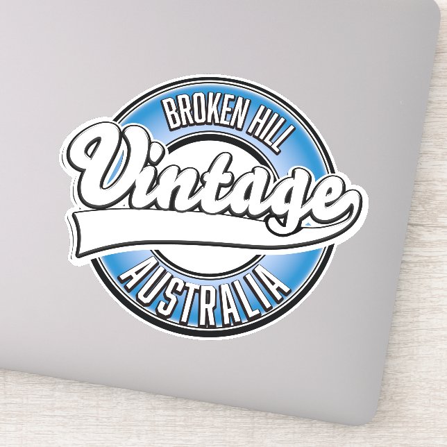 Broken Hill australia Vintages Logo. Aufkleber (Detail)