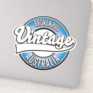 Broken Hill Australien Vintage-Style-Logo. Aufkleber