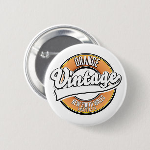 Broken Hill Australien Vintage-Style-Logo. Knopf Button