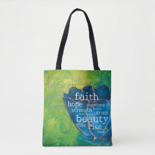 "Broken in Beauty" Art Tote Bag (med)