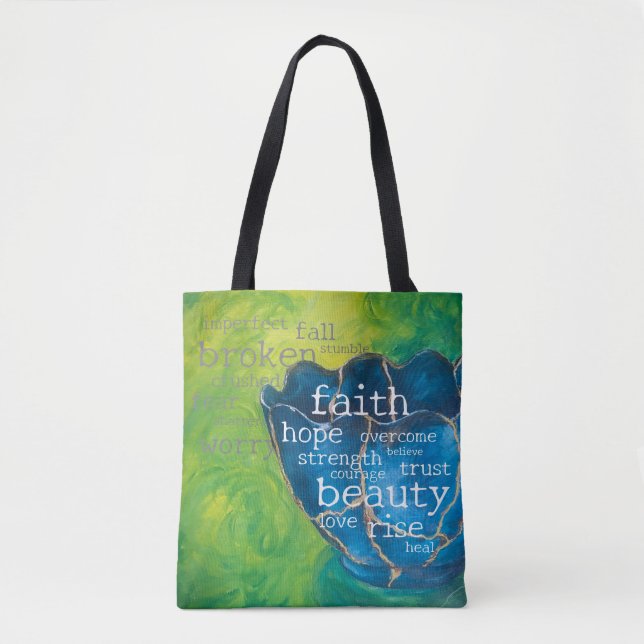 "Broken in Beauty" Art Tote Bag (med) (Vorderseite)