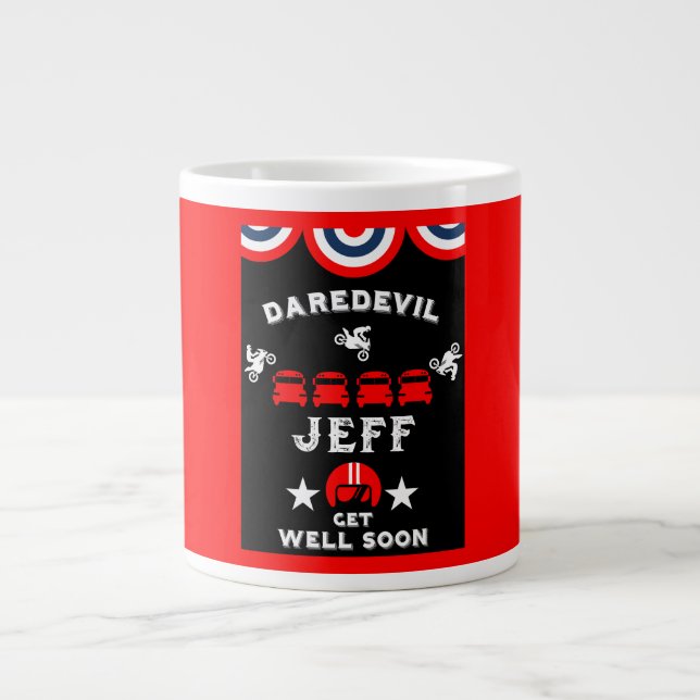 Broken Leg Clumsy Person wird gut Jumbo-Tasse (Vorderseite)