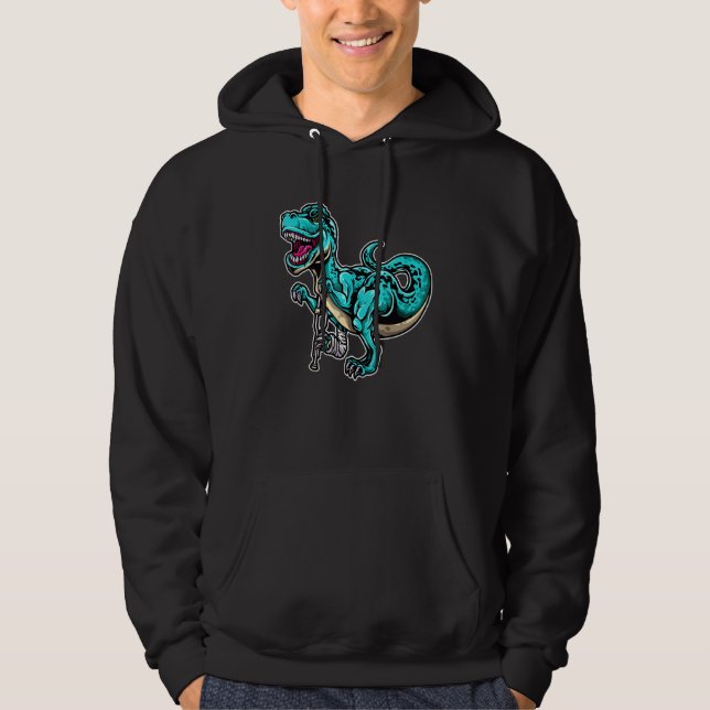 Broken Leg Dinosaur Niedliche Dino-Knochen-Verletz Hoodie (Vorderseite)