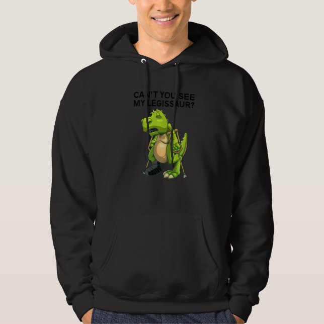 Broken Leg For Kids Dino  Broke Ankle Foot Hoodie (Vorderseite)