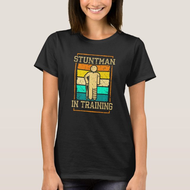 Broken Leg Operation Stuntman Training Knee Injur T-Shirt (Vorderseite)
