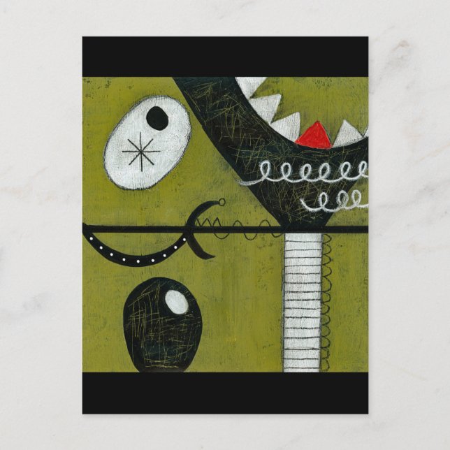 Broken Martini Glass Postcard Postkarte (Vorderseite)