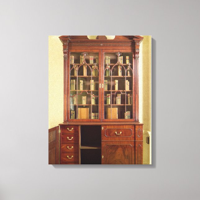 Broken pedimensional bureau bookcase leinwanddruck (Vorderseite)