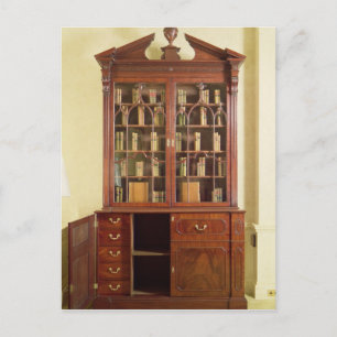 Broken pedimensional bureau bookcase postkarte