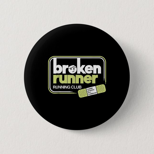 Broken Runner Running Club Rückschläge in C Button (Vorderseite)