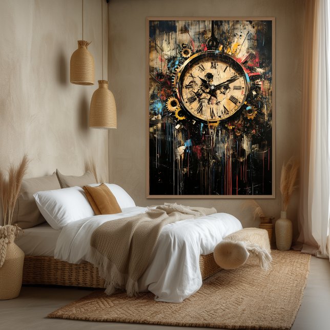 Broken Time Contemporary Expressionist Artwork Leinwanddruck (Von Creator hochgeladen)