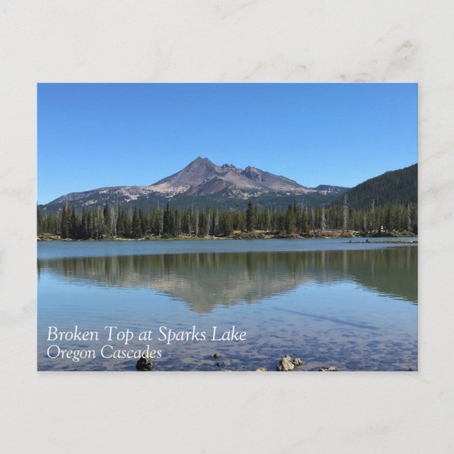 Broken Top at Sparks Lake Postkarte (Vorderseite)