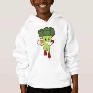 Brokkoli beim Fußball-Sport Hoodie