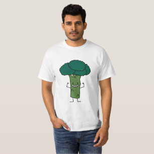 Brokkoli, der glückliches Baumkopf-Grüngemüse T-Shirt