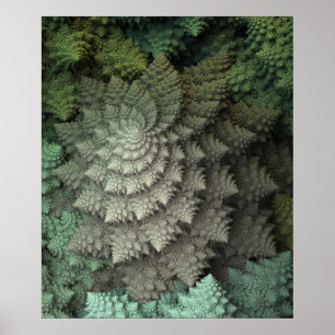 Brokkoli des Fraktal-3D Poster