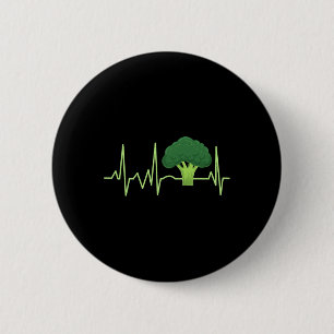 Brokkoli Herzschlag Brokkoli Liebhaber Geschenk Button