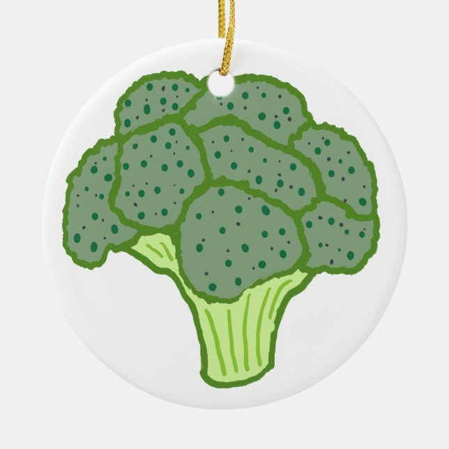 Brokkoli Keramik Ornament (Vorne)