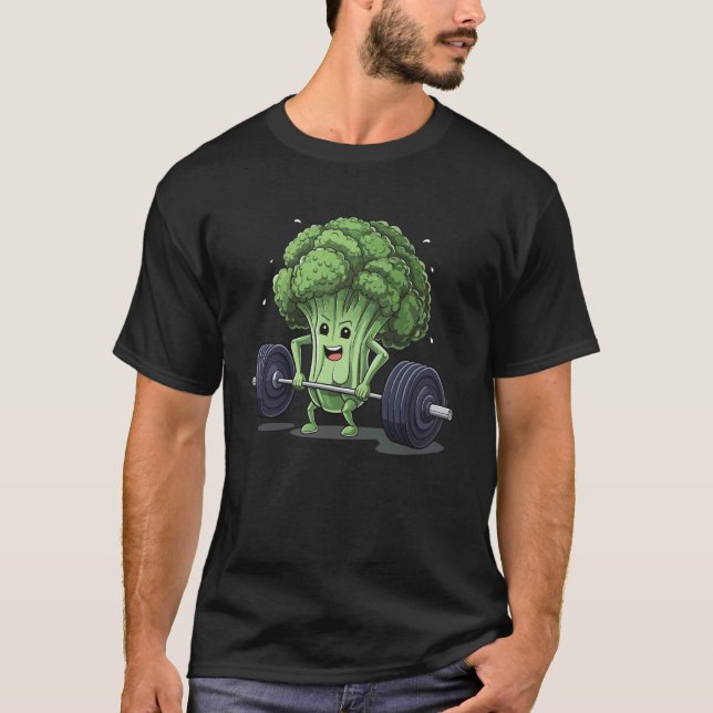 Brokkoli-Krafttraining T-Shirt (Vorderseite)
