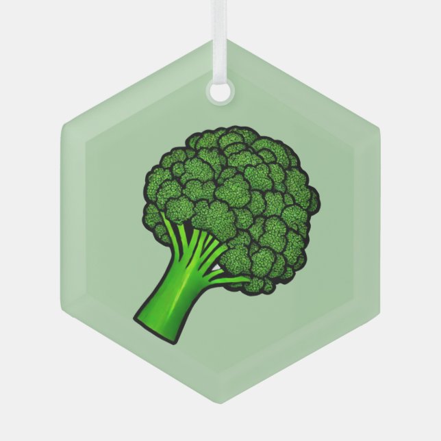 Brokkoli Ornament Aus Glas (Vorderseite)