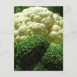Brokkoli und Blumenkohl Postkarte
