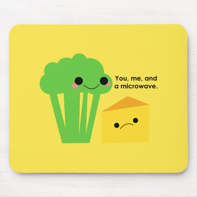 Brokkoli und Käse Mousepad (Vorne)