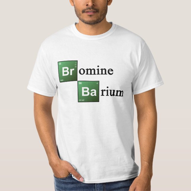Brom-und Barium-Periodensystem-Chemie Elemen T-Shirt (Vorderseite)