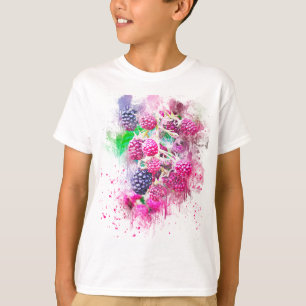 Brombeer-Frucht-Kunst abstrakt T-Shirt