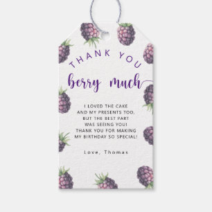 Brombeer-Geburtstagsfeier danke sehr viele Beeren Geschenkanhänger