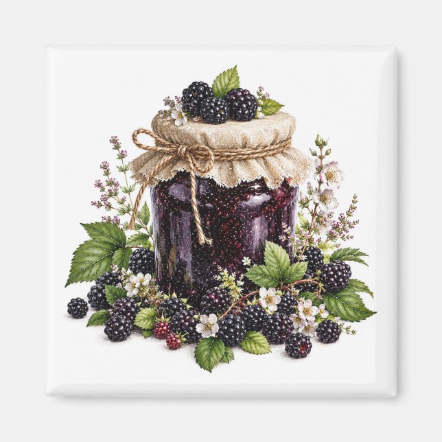 Brombeer-Marmelade-Magnet  Magnet (Vorne)