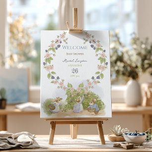 Brombeer-Marmelade-Mäuse Cottagecore Willkommen Poster