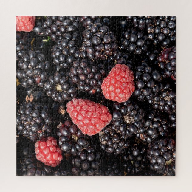 Brombeer- und Himbeerernte Puzzle (Vertikal)