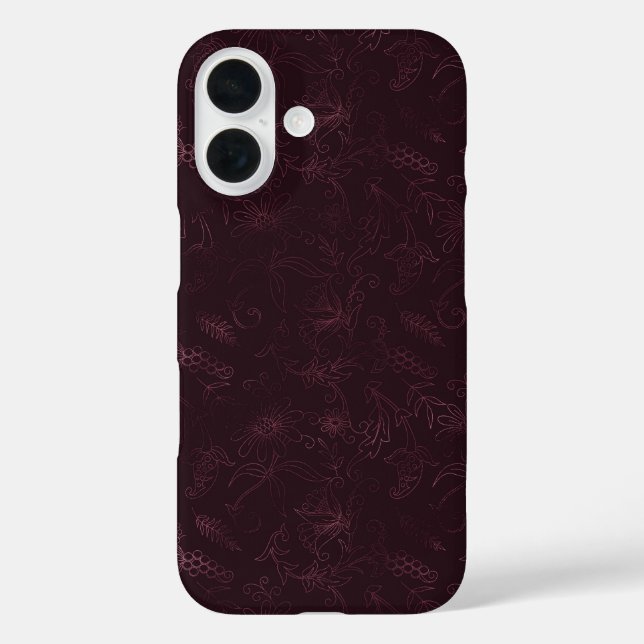 Brombeer-Wein-Muster  Case-Mate iPhone Hülle (Rückseite)