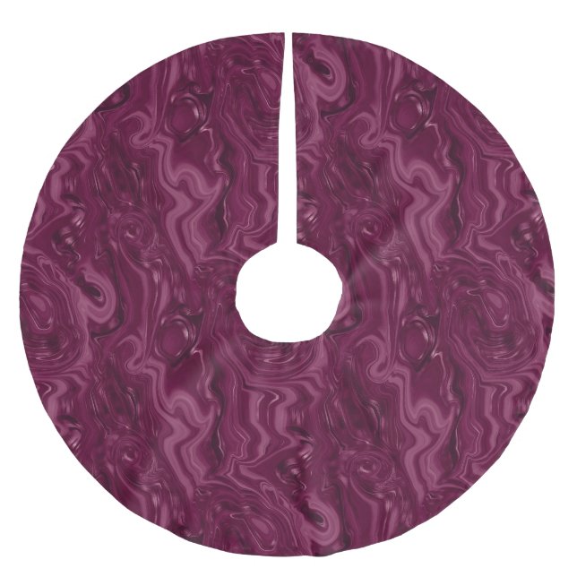 Brombeer-Wein-Muster  Polyester Weihnachtsbaumdecke (Vorderseite)