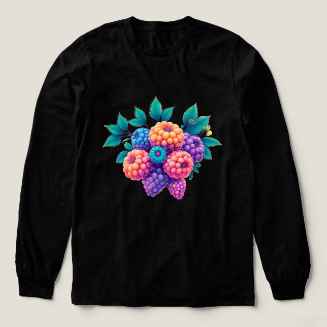 Brombeeren Tri-Blend Shirt (Design Vorderseite)
