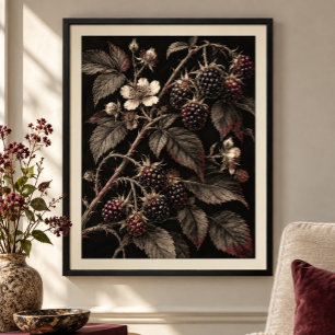 Brombeernacht Ledger Kunst Druck Poster