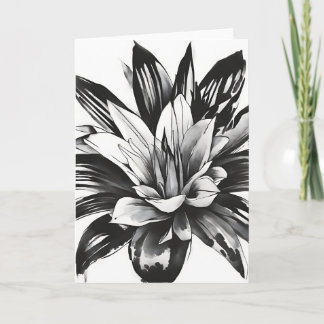 Bromelie - Aquarellblumen Karte